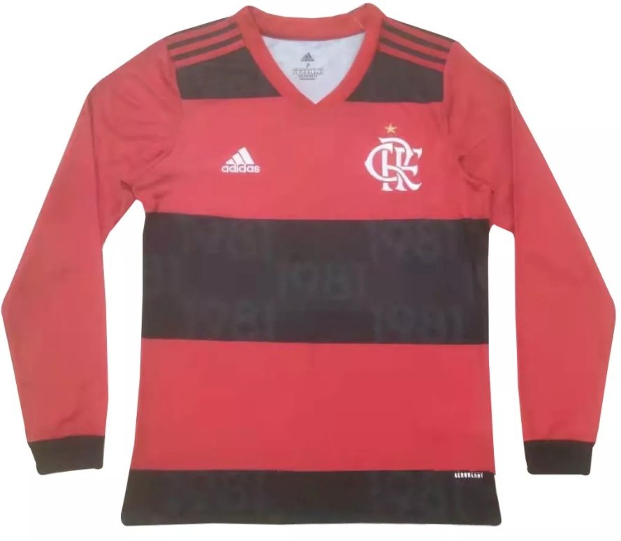 Camisa I Flamengo 2021 2022 Adidas oficial manga comprida